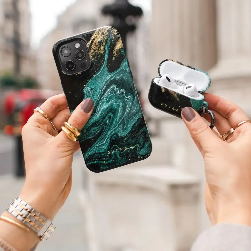 NIB BURGA Emerald Pool Tough Case for iPhone 15 Plus Green Marble